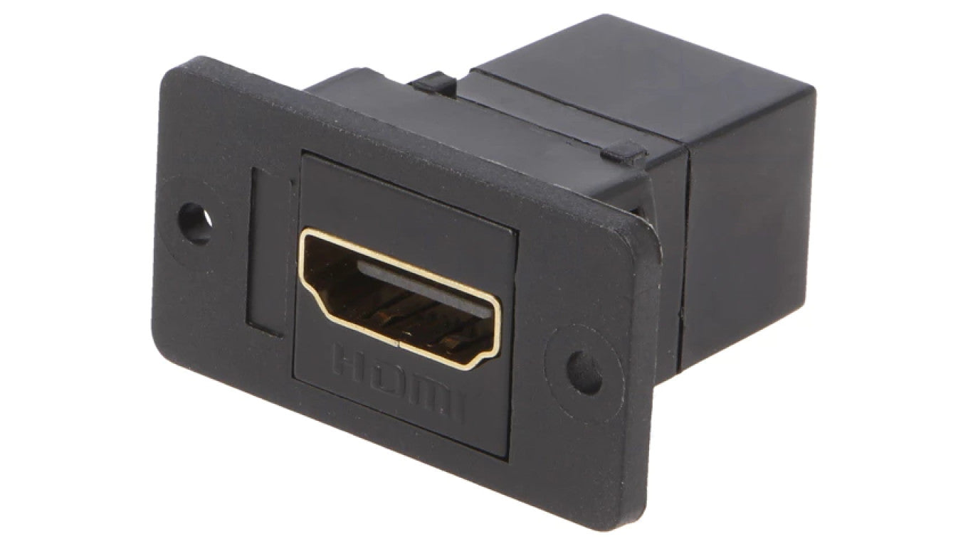 Łącznik HDMI gniazdo z obu stron SLIM złocony 29mm CP30600GX