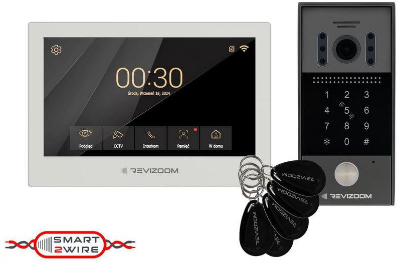 Wideodomofon REVIZOOM RM-T273HD WHITE/RC-212HD-CK1