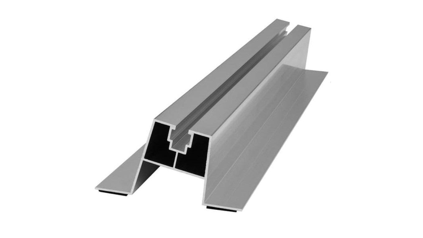 Mostek na blachodachówkę Uchwyt trapezowy aluminiowy szyna montażowa 400x60mm do paneli PV