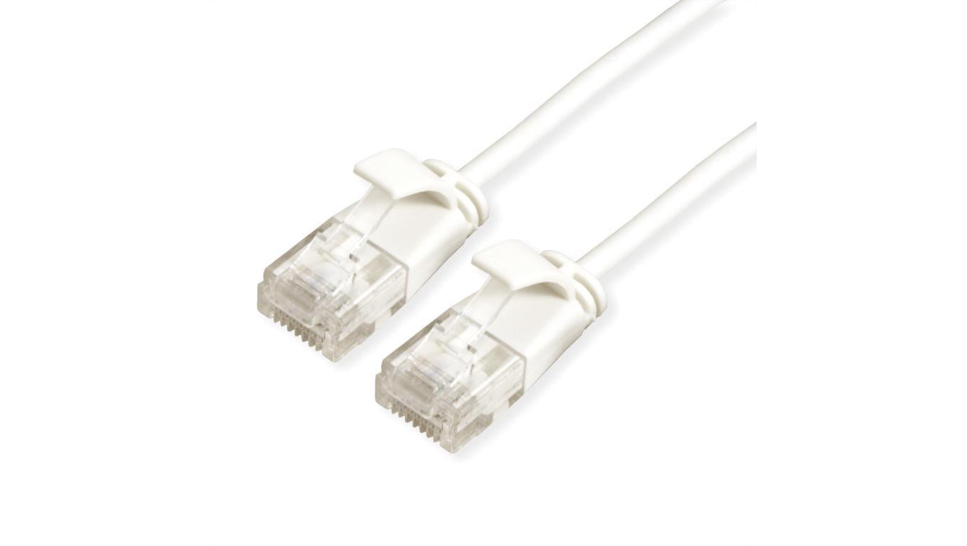 ROLINE UTP Data Center Patchkabel Cat.6A (Class EA), LSOH, extra dun, wit, 2 m