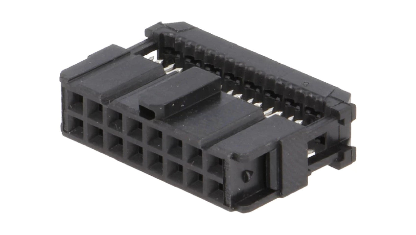 Wtyk IDC żeńskie 16-PIN IDC na taśmę 1,27mm złocony czarny 1658621-3