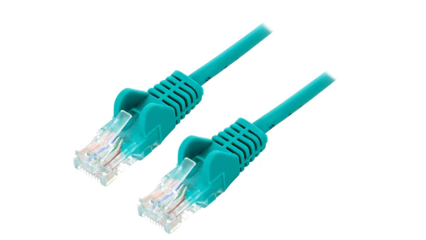 Patch cord U/UTP 5e linka CCA PVC zielony 20m 27AWG 68363