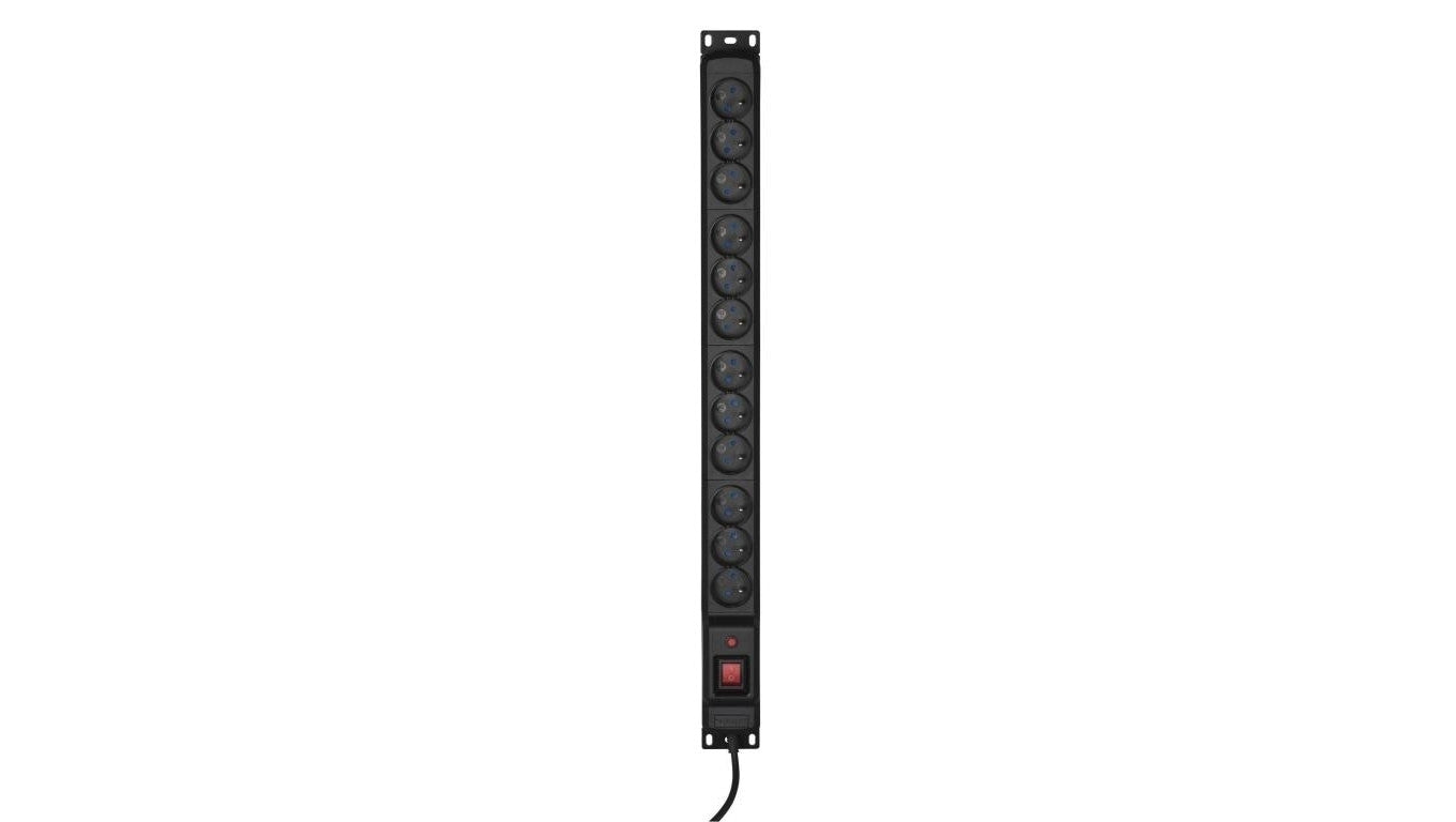 Listwa przeciwprzepięciowa Activejet COMBO/12gn/1,5m/cz (12 x UTE 16 A (3680 W) 1,5m kolor czarny)