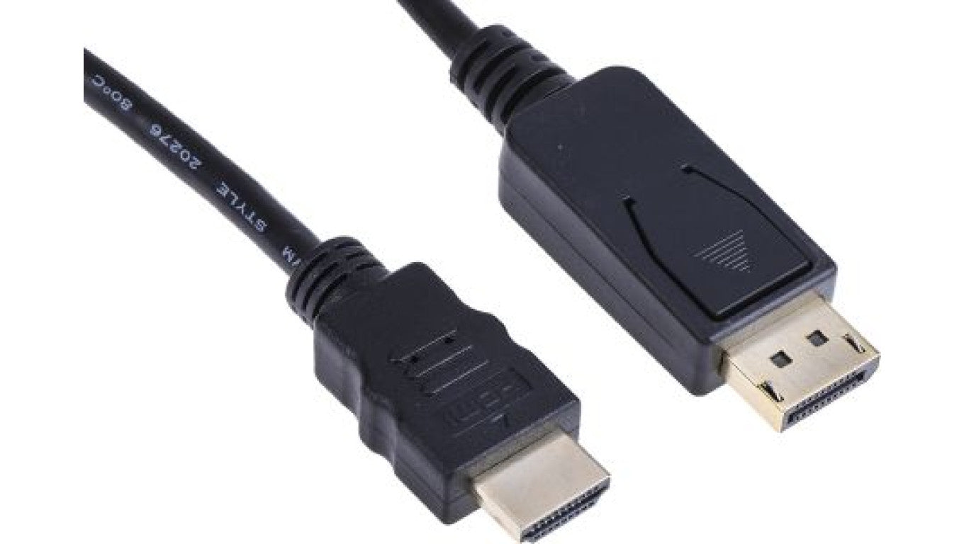 Zespół cyfrowych kabli wideo i monitorowych 5m Męskie DisplayPort to Wtyk HDMI Czarny