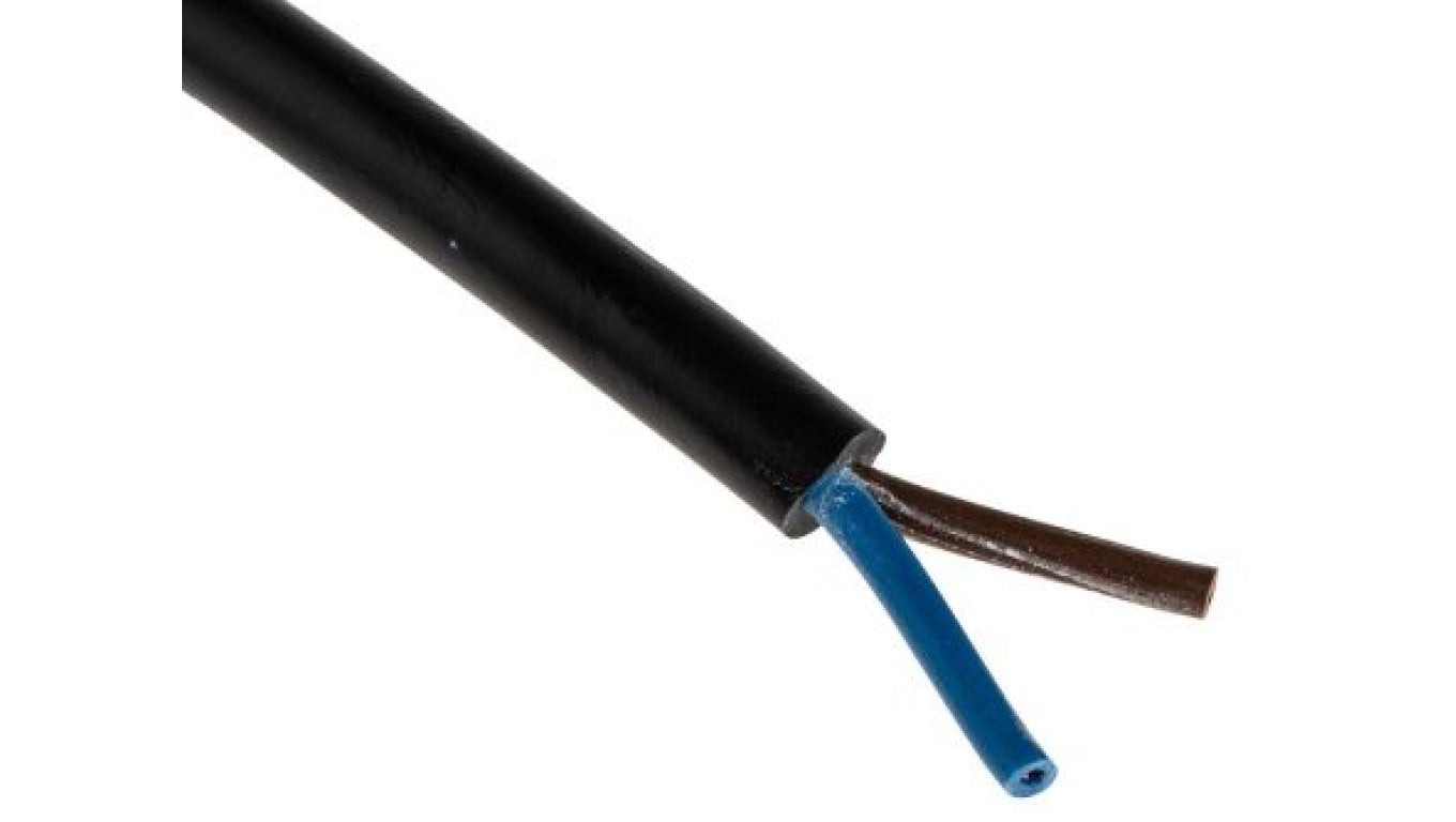 Sieciowy kabel zasilający 2 Core Polichlorek winylu PVC Sheath Czarny 7.5mm od , 500 V