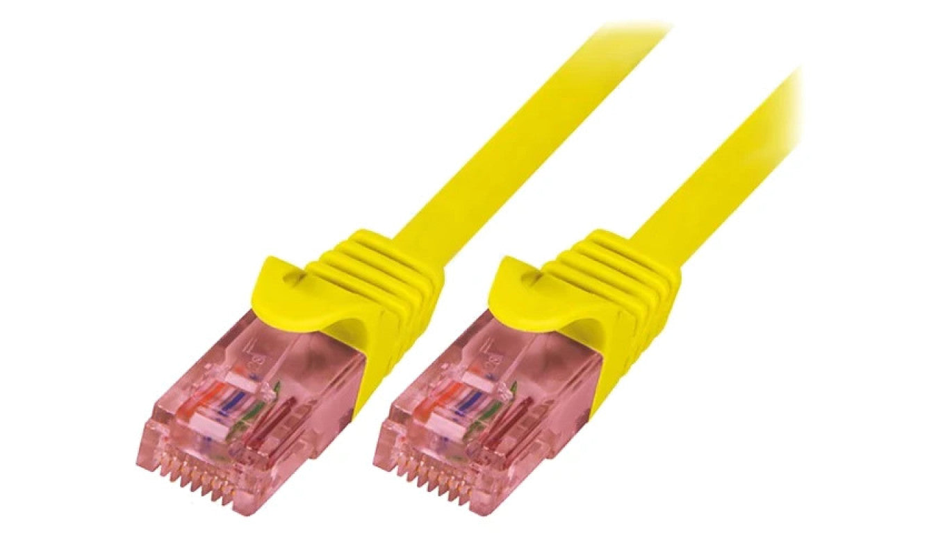 Patch cord U/UTP 6 linka Cu LSZH żółty 5m 26AWG CQ2077U