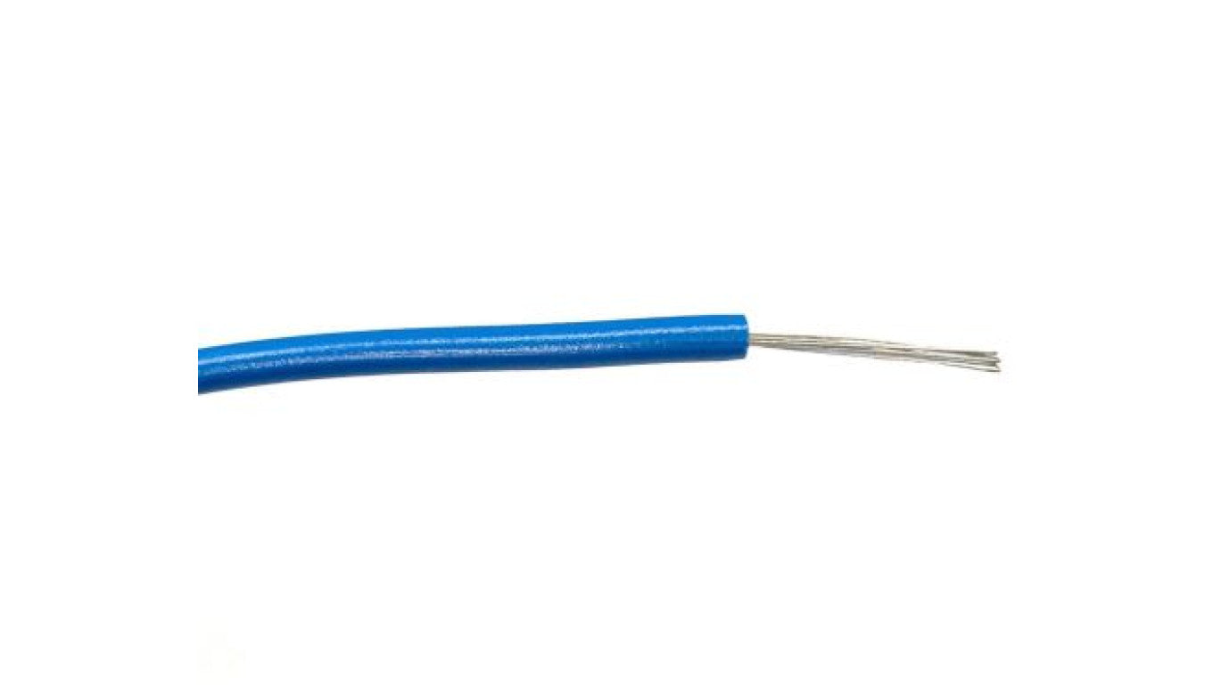 Przewód jednożyłowy linkowy, 0,2 mm², 7/0,2 mm, 24 AWG, PVC, 1 kV AC, Niebieski, dł. 500m, RS PRO