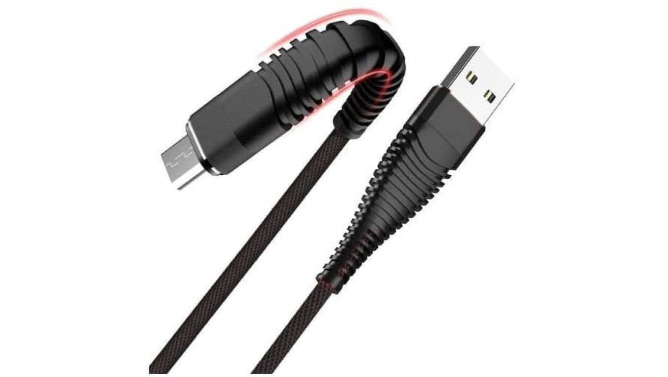 Kabel USB - Micro USB wzmacniany czarny 1m LB0152 LIBOX