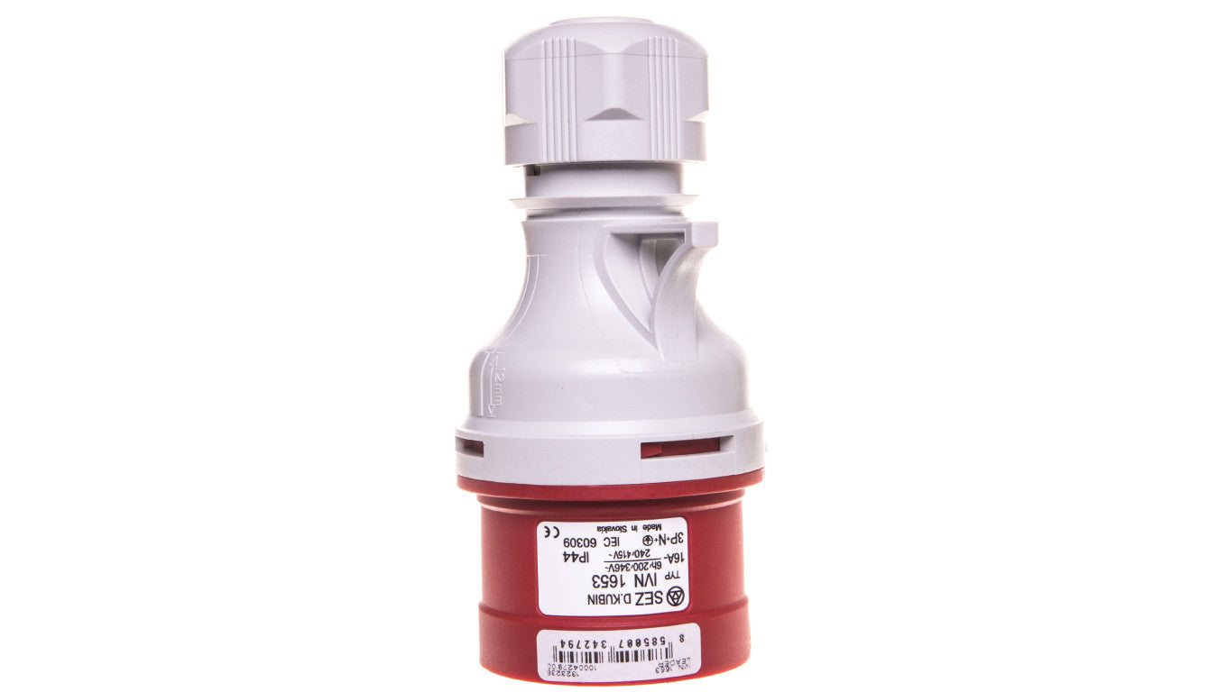 Wtyczka przenośna 5P 16A 400V czerwona IP44, IVN 1653
