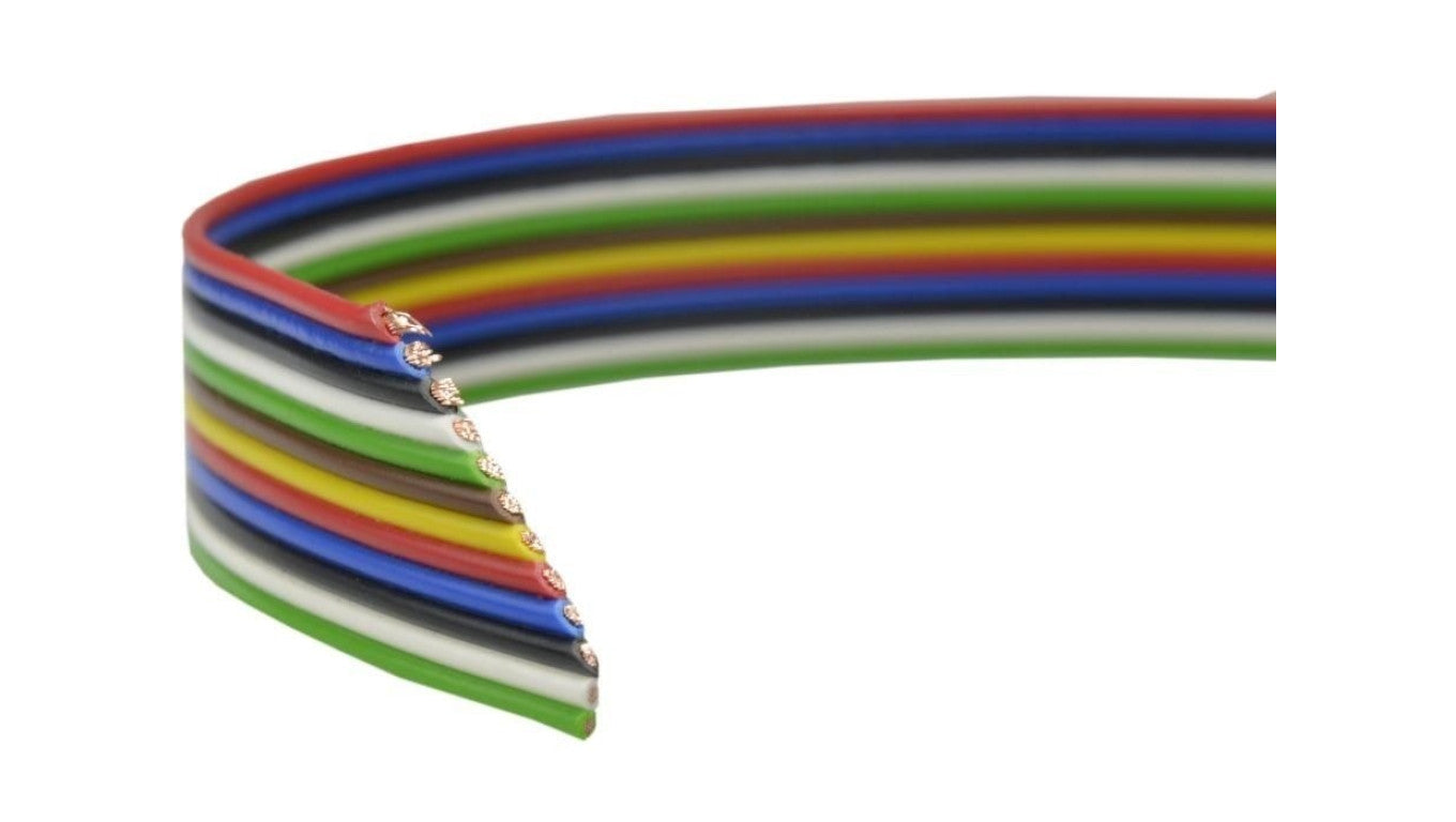 Przewód wstążkowy montażowy TLWY 12x0,12 150V kolorowy Technokabel /50m/07.3015.0050
