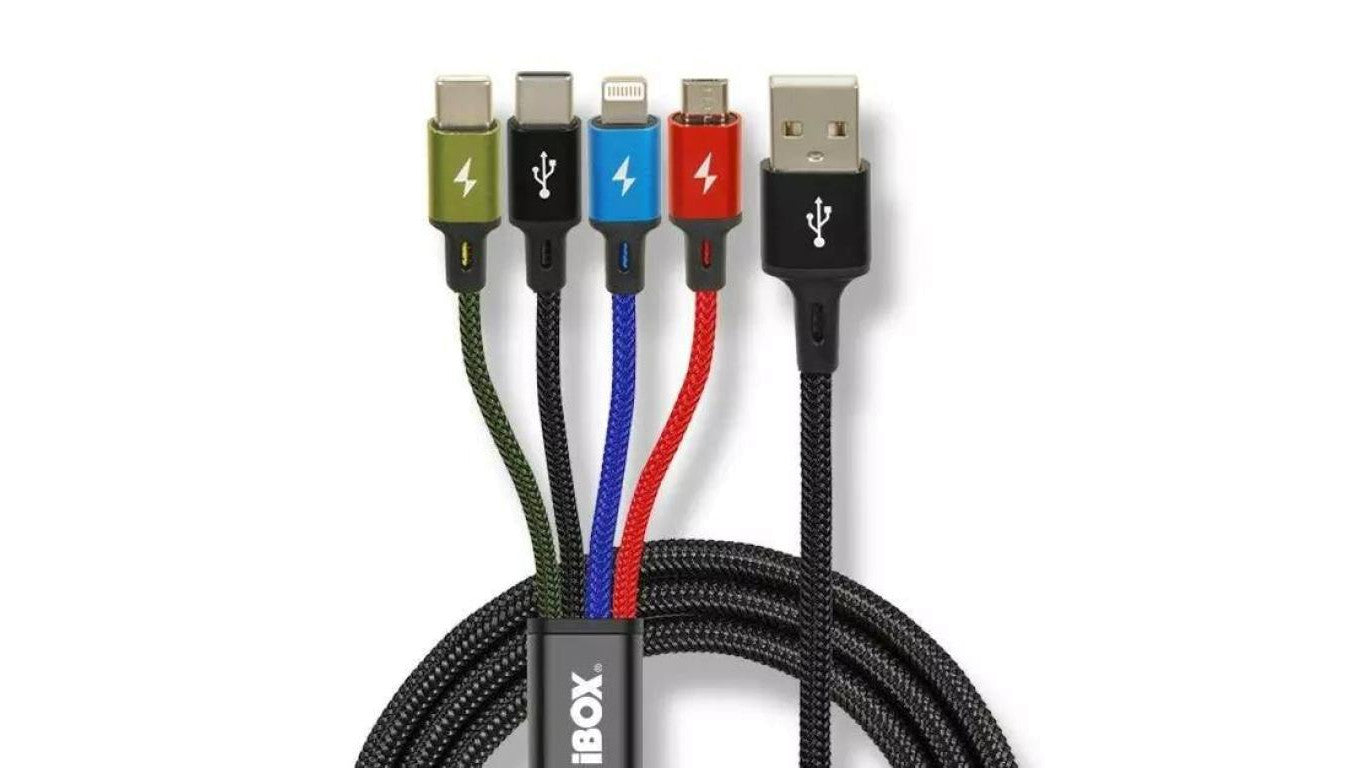 KABEL I-BOX USB 4W1 2XUSB-C, MICROUSB, LIGHTNING