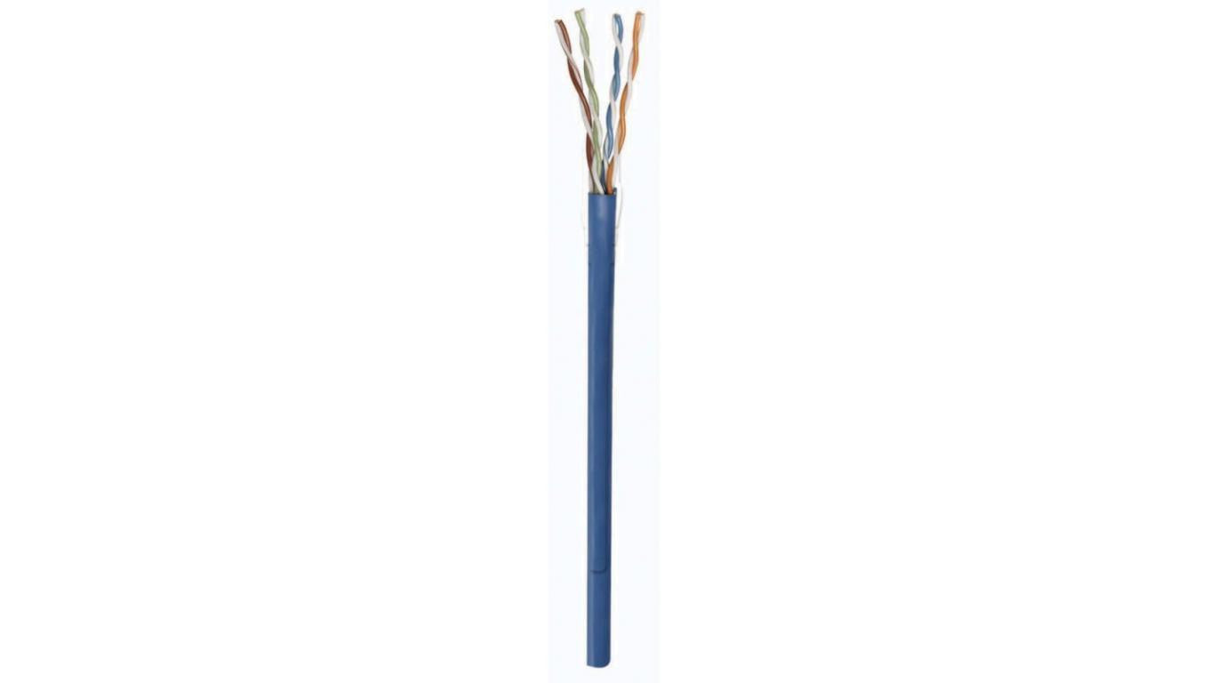 Skrętka UTP Cat5E 100 Miedź Drut 305M Niebieski 327749