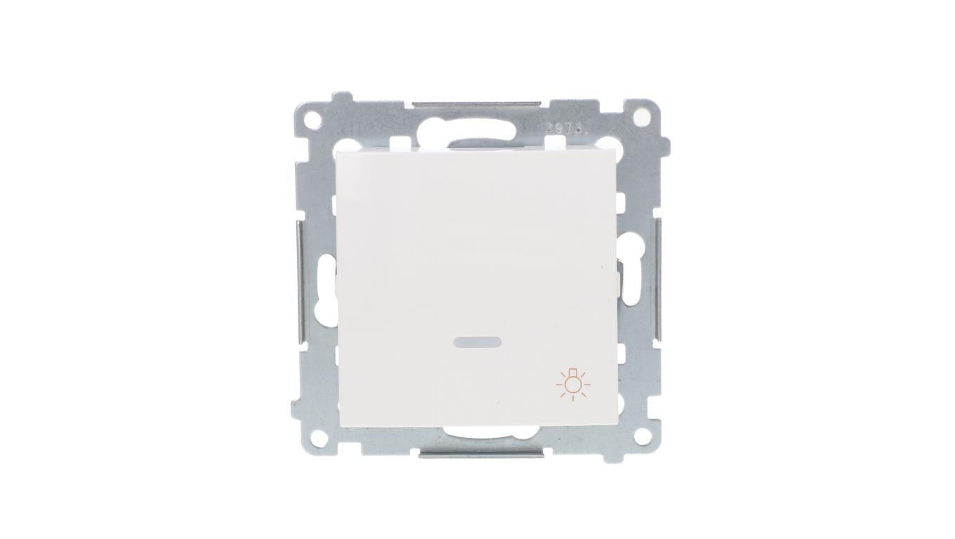 Simon 54 Przycisk /światło/ z podświetleniem, szybkozłącza, biały DS1L.01/11