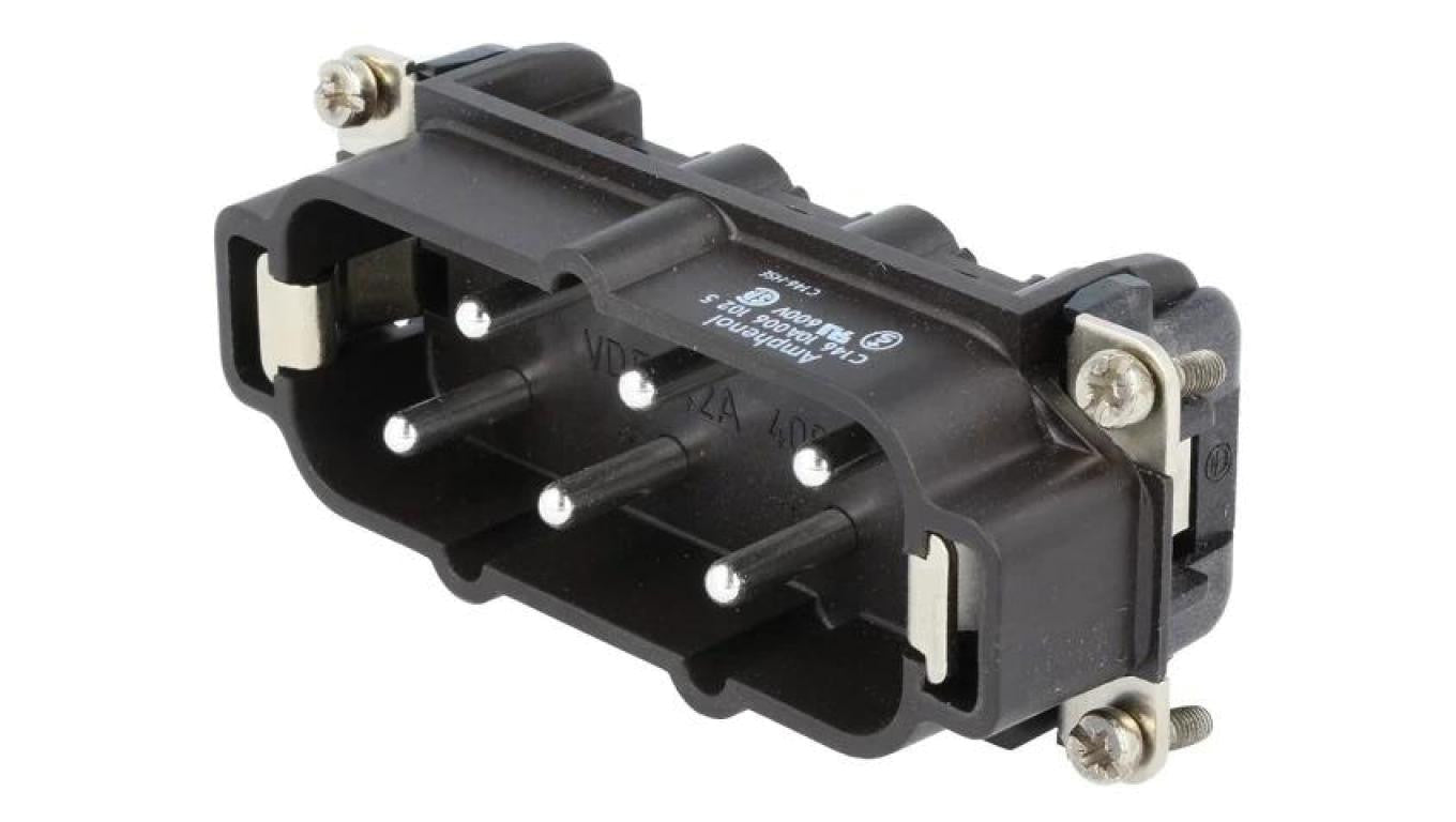 Złącze HDC wkładka stykowa męski C146 6-PIN 6+PE 42A 400V C14610A0061025