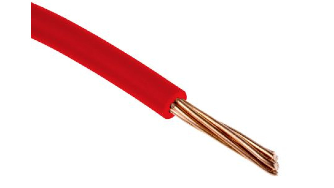 Jednożyłowy kabel sterowniczy CSA 2,5 mm², Maks. +70C 600 V Czerwony, RS PRO