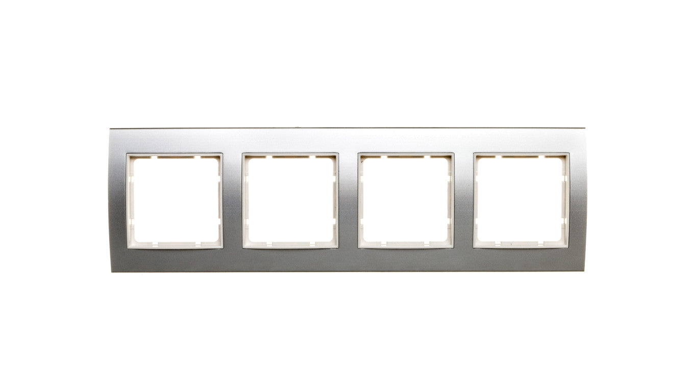 Berker/B.3 Ramka poczwórna pozioma/pionowa aluminium 10143904