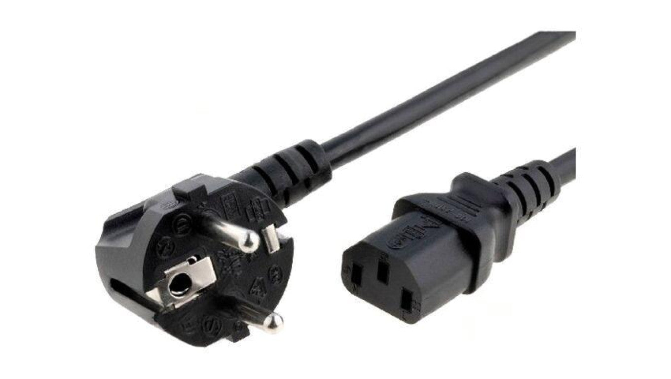 Kabel: 3x1mm2, CEE 7/7 (E/F) wtyk kątowy,IEC C13 żeński LT322+501 H05VV-F 3X1.0 10.0M BLK