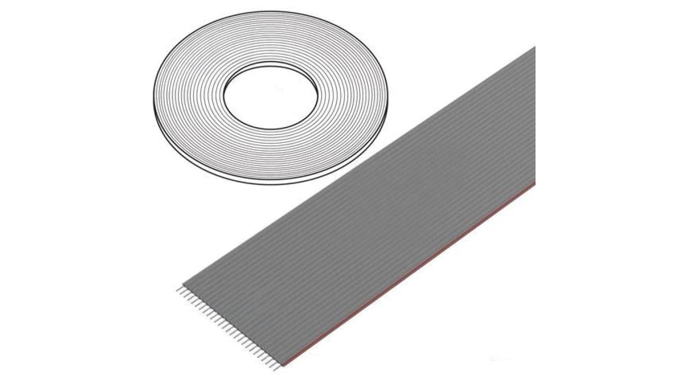 Przewód: wstążkowy 1,27mm linka Cu nieekranowany PVC szary DS1057-26A282R-30.5