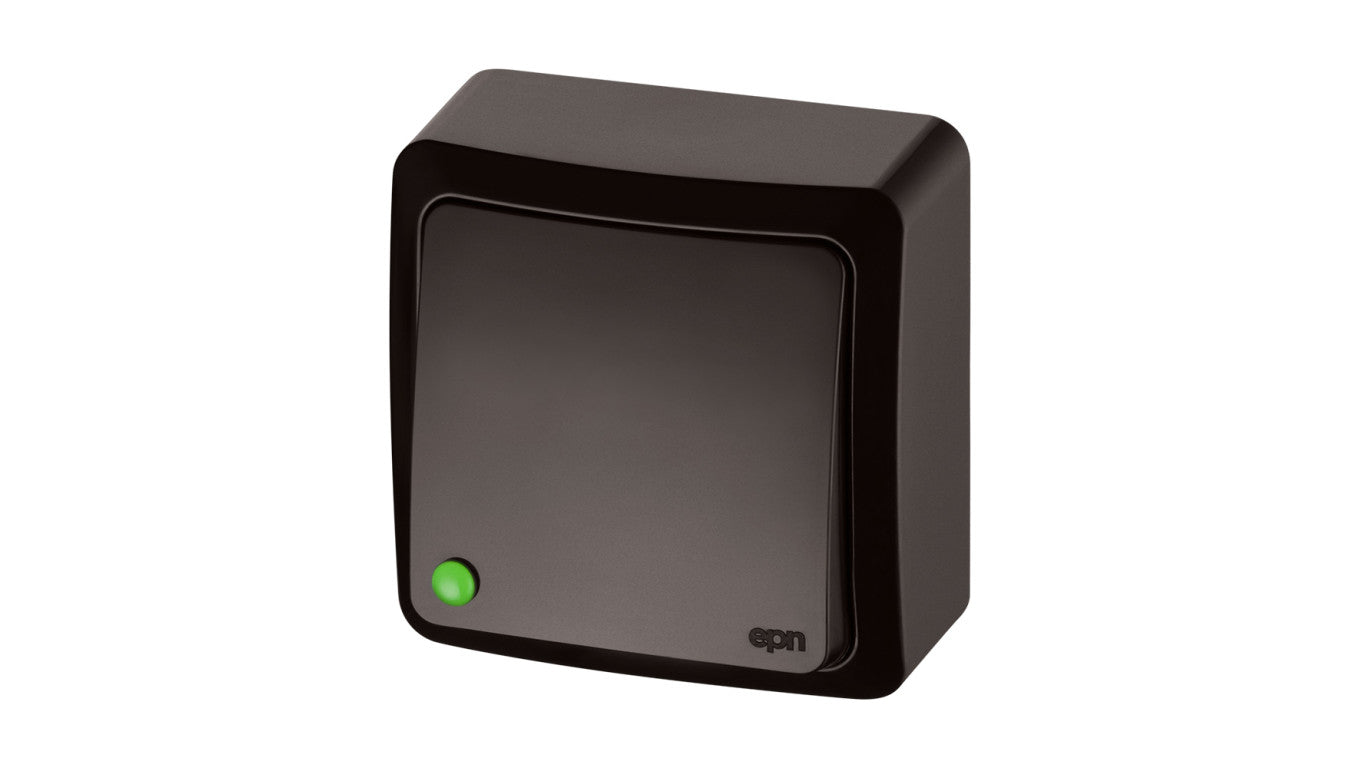 BERG Łącznik jednobiegunowy n/t 10AX IP20 brązowy 3710-05