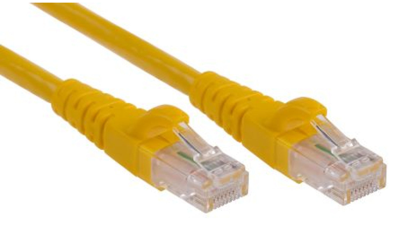 Kabel kategorii 6, Żółty, Wtyk RJ45/męski RJ45dł.: 5m, mat. koszulki: PVC