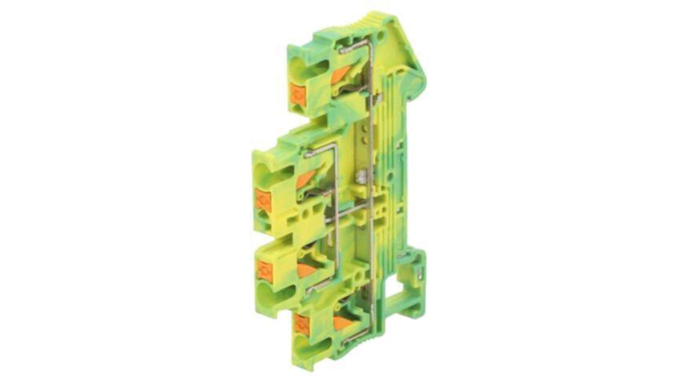 Złączka szynowa, PTTB, na szynę DIN, push-in, żółto-zielony, TS35 3210596