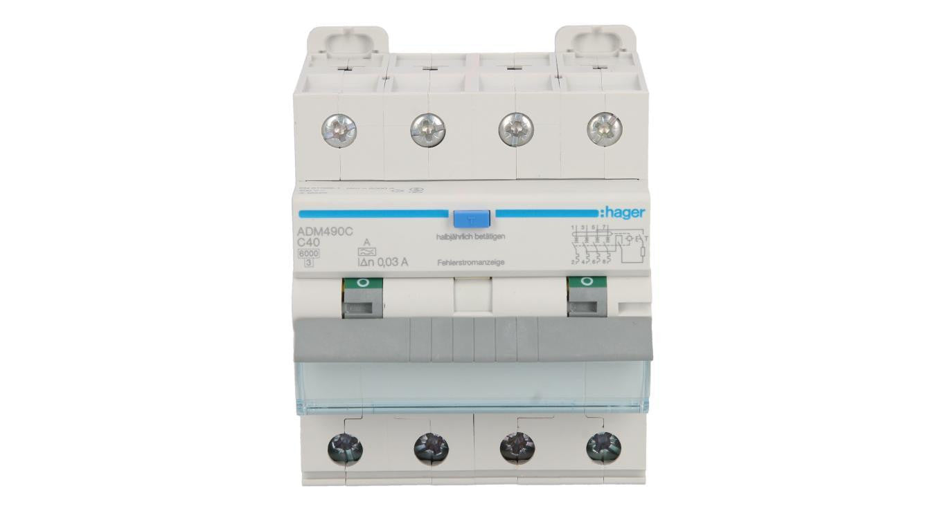 Wyłącznik różnicowo-nadprądowy RCBO 4P C40A 0,03A Typ A 6kA RCBO ADM490C