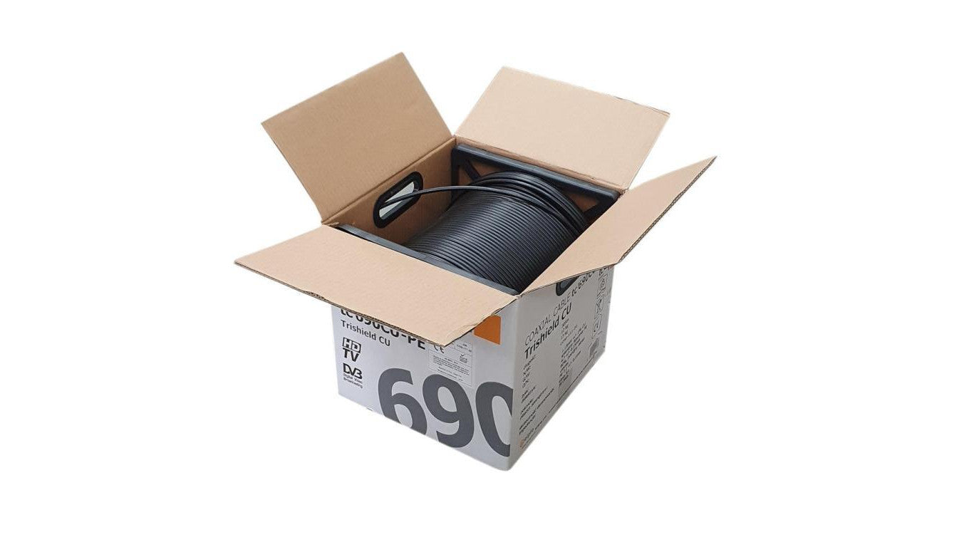 Kabel koncentryczny RG6 tc690CU-PE-FL/305 zewnętrzny żelowany 305mb