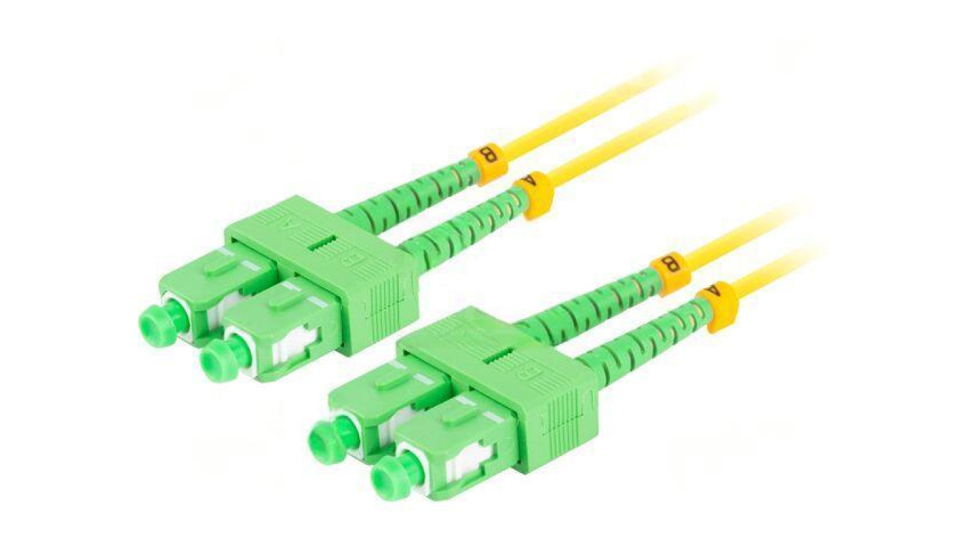 FO-SASASD11-0100YE Patch cord U/UTP Cat: 5e RJ45 wtyk z obu stron linka CCA 1m
