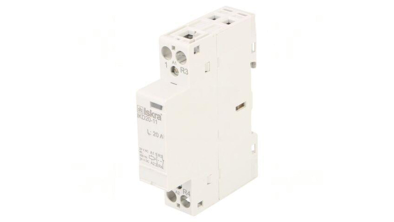 Stycznik 2-biegunowy instalacyjny 20A 24VAC,24VDC NC + NO 30.046.025