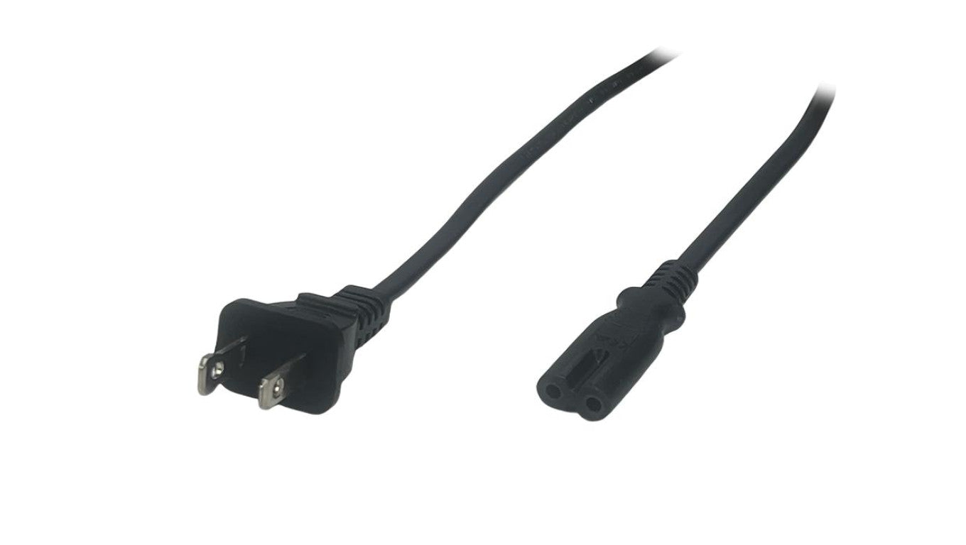 Przewód zasilający USA IEC C7 10A - POSAC-C7-10A/US18 czarny 1,8m