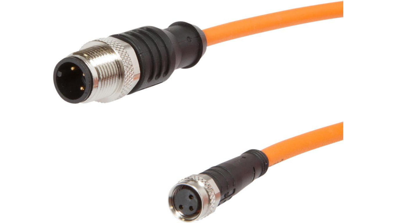 Kabel połączeniowy, 3 m, gniazdo M8 3-stykowe proste, wtyczka M12 3-stykowa prosta, PUR (poliuretan) VK30RF84