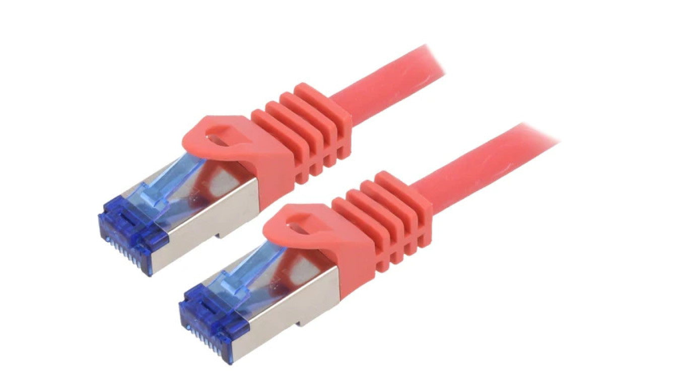 Patch cord S/FTP 6a linka Cu LSZH czerwony 3m 26AWG -20...75C C6A064S