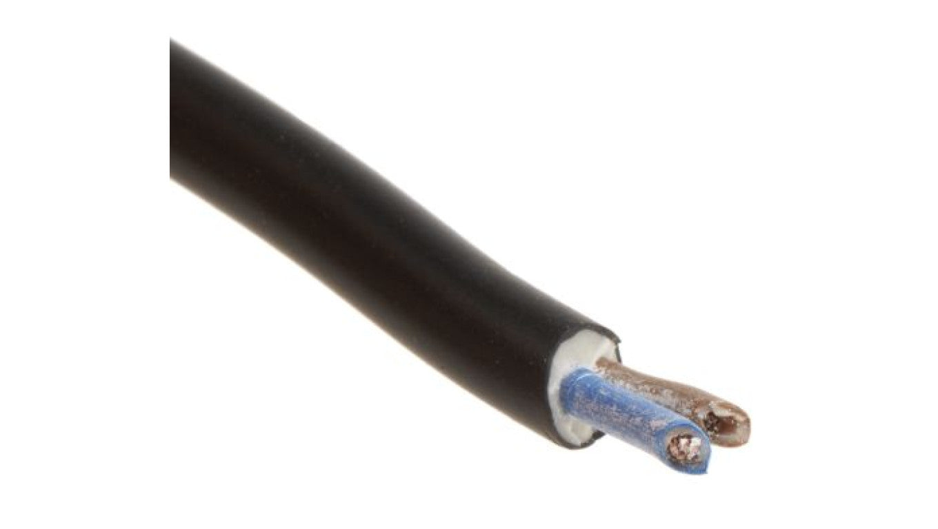 Sieciowy kabel zasilający 2 Core Polichlorek winylu PVC Sheath Czarny 5.06mm od , 300 V, 500 V