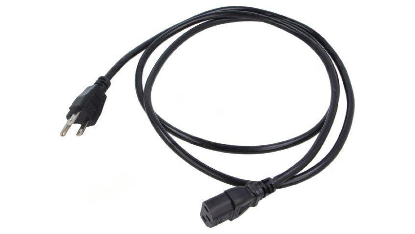 Kabel: 3x0,75mm2, IEC C13 żeński,NEMA 5-15 (B) wtyk, 1,8m LT-832+501 VCTF 3X0.75 1.8M BLK