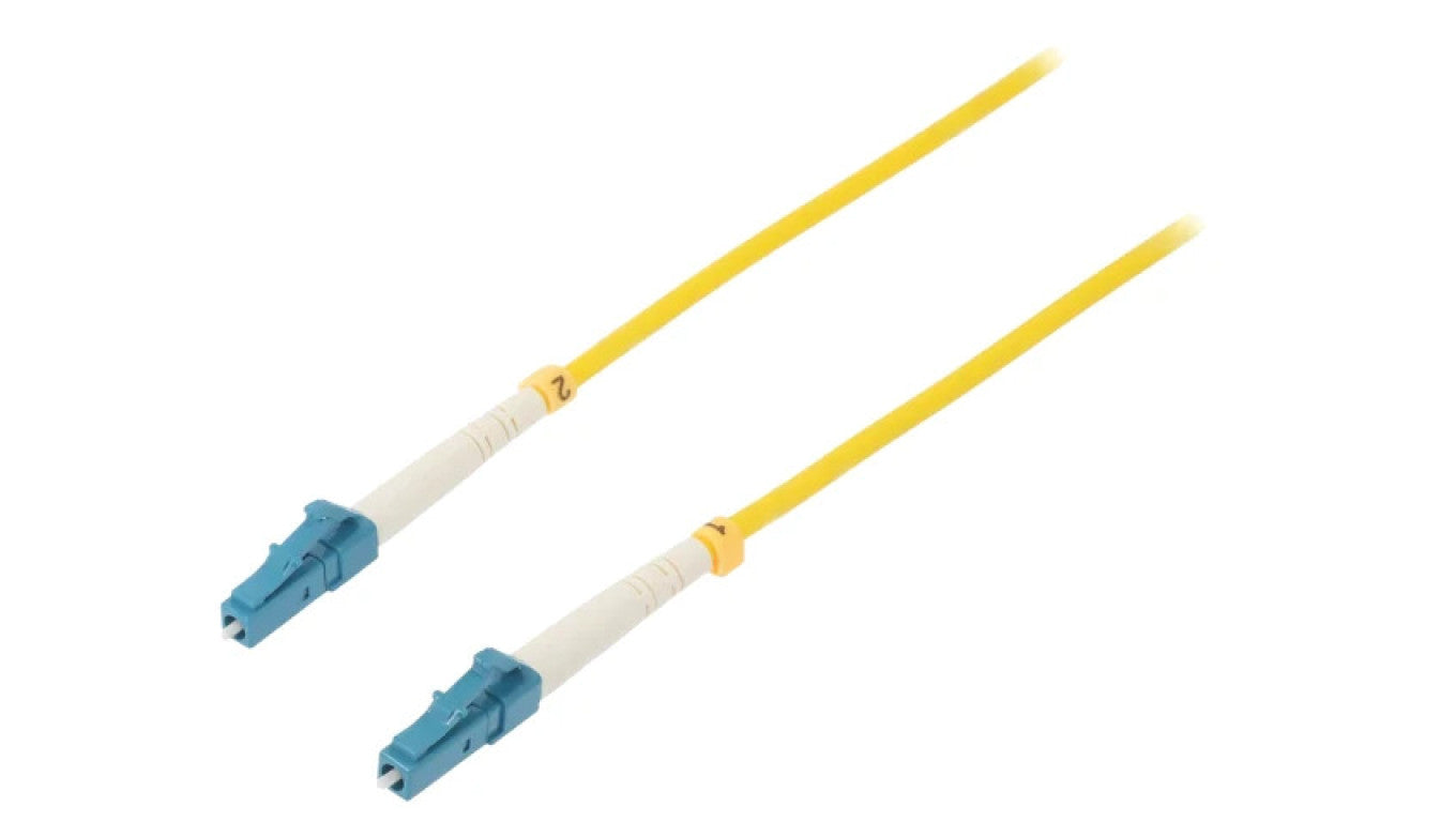 Patch cord światłowodowy LC/UPC,z obu stron 1m LSZH żółty 54014