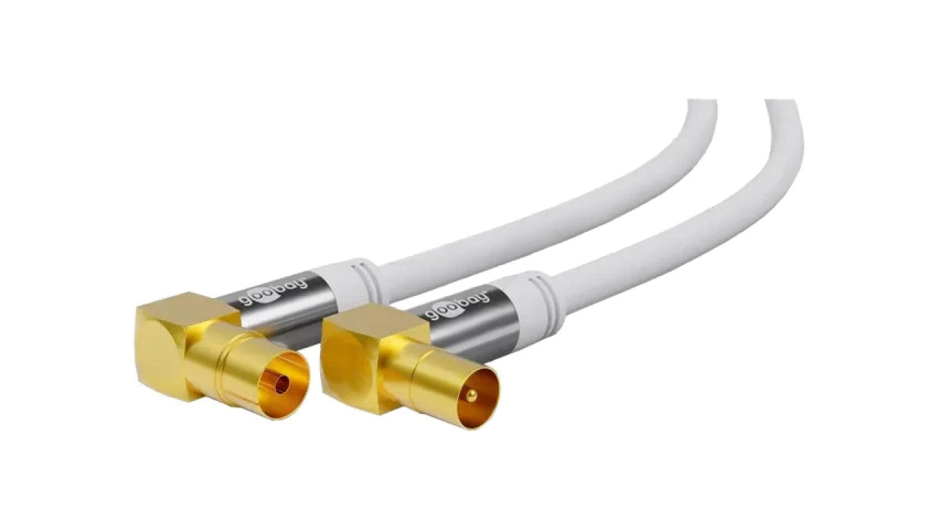 Kabel 1m PVC biały 75 Obsługa: 4K, FullHD, UHD 2160p 70411