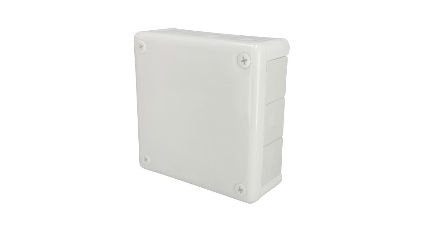 Puszka hermetyczna natynkowa 118x118x46mm 12-wlotowa, z dławikami gumowymi, IP55 zamknięcie na wkręty, biała EDO