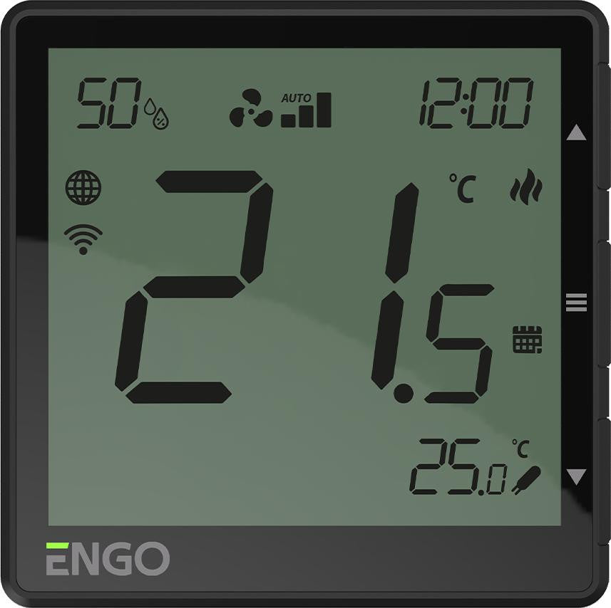 ENGO Controls EFAN-24B - Internetowy, podtynkowy regulator klimakonwektorów, Wi-Fi, 24V