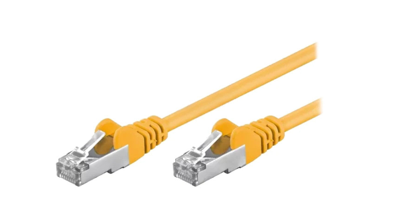 Patch cord F/UTP 5e linka CCA PVC żółty 7,5m 26AWG 50169