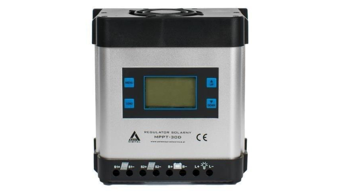 Regulator solarny Kontroler ładowania MPPT 30A 12V/24V LCD AZO
