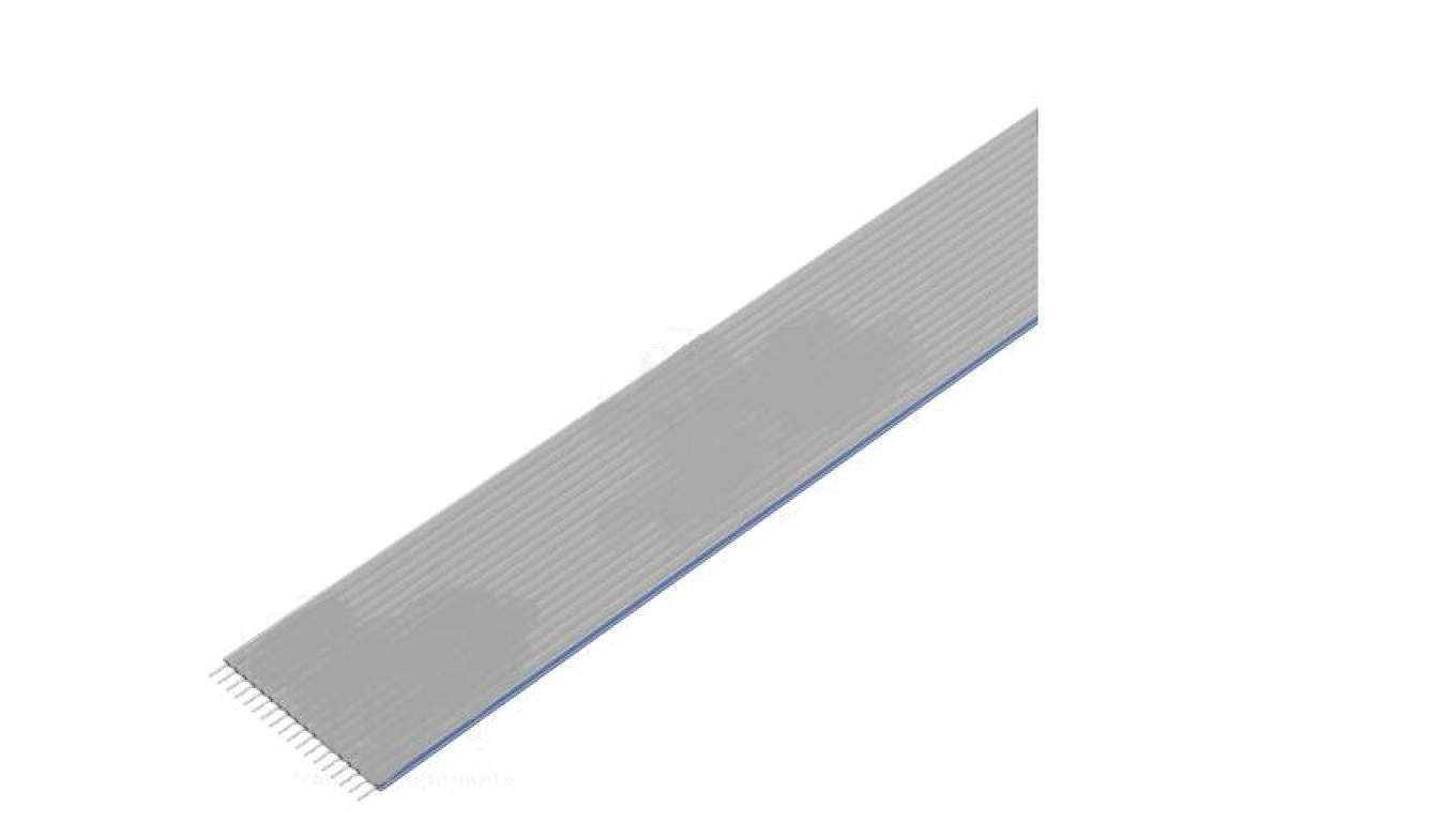 Przewód: wstążkowy 0,635mm drut Cu nieekranowany LSZH szary HF447/16 (100FT)