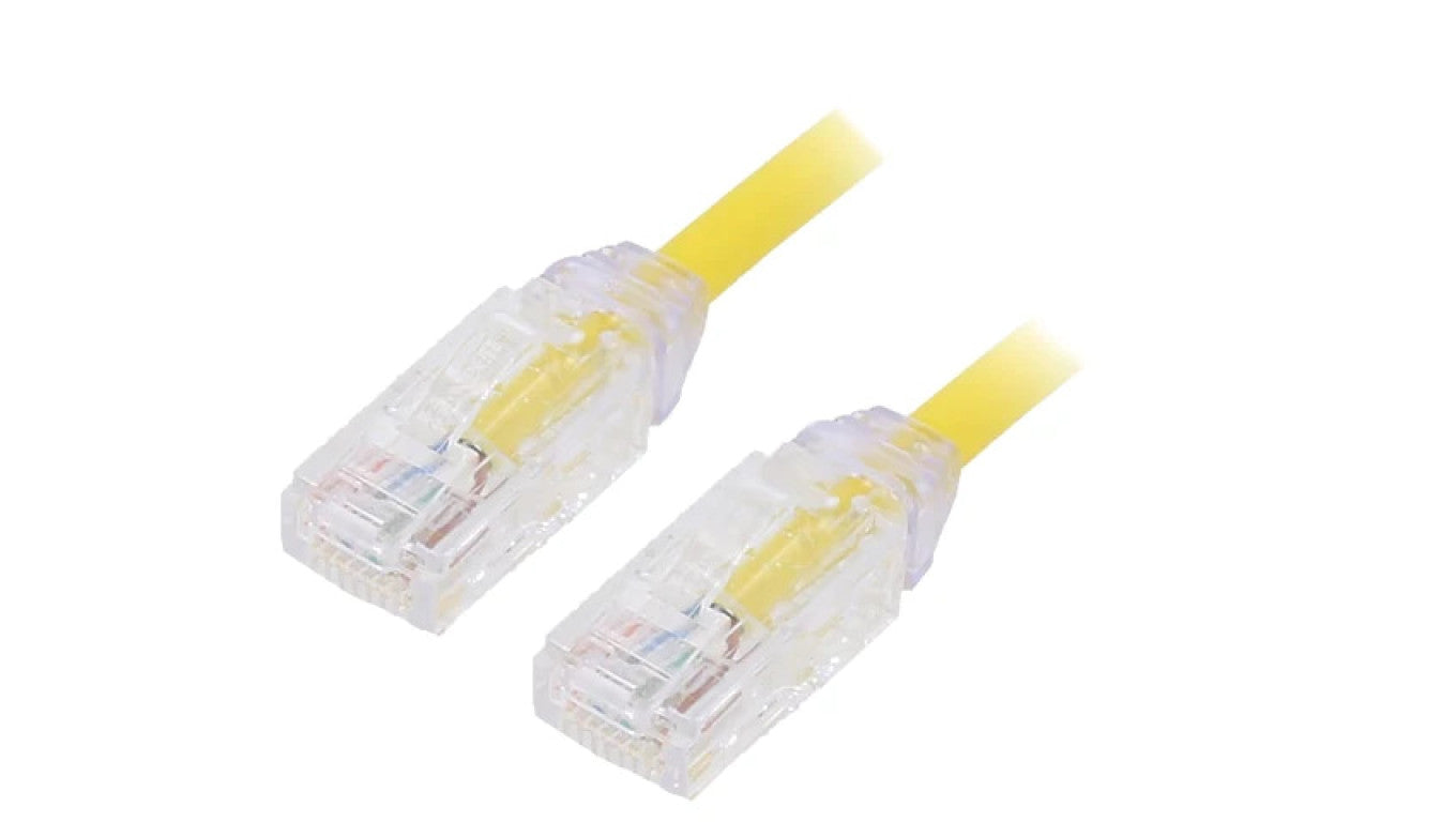 Patch cord TX6A-28™,U/UTP 6a drut Cu LSZH żółty 2m 28AWG UTP28X2MYL