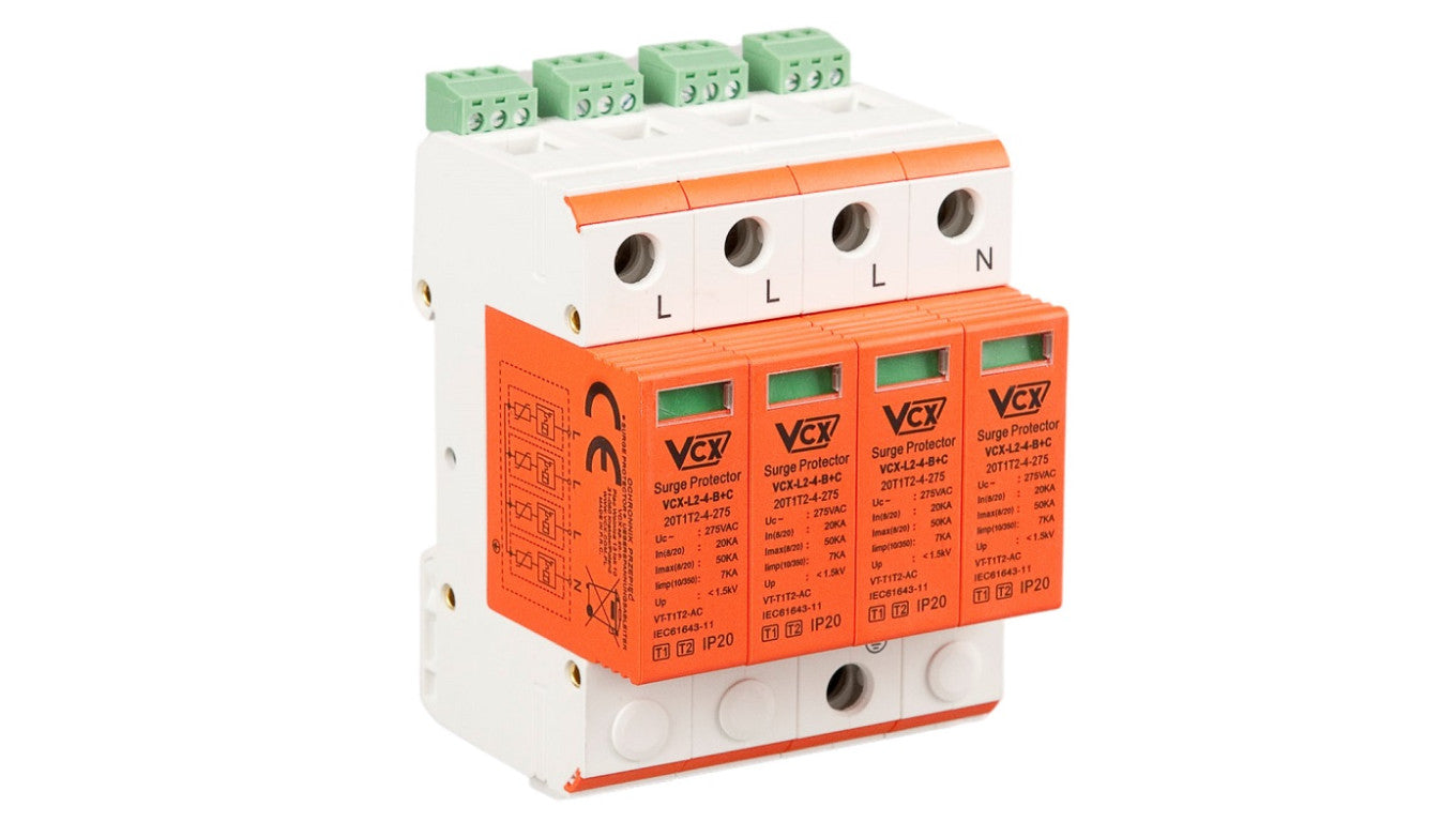Ogranicznik przepięć Typ T1+T2 4P Typ 1+2 7kA 1,5kV ze stykiem pomocnicznym