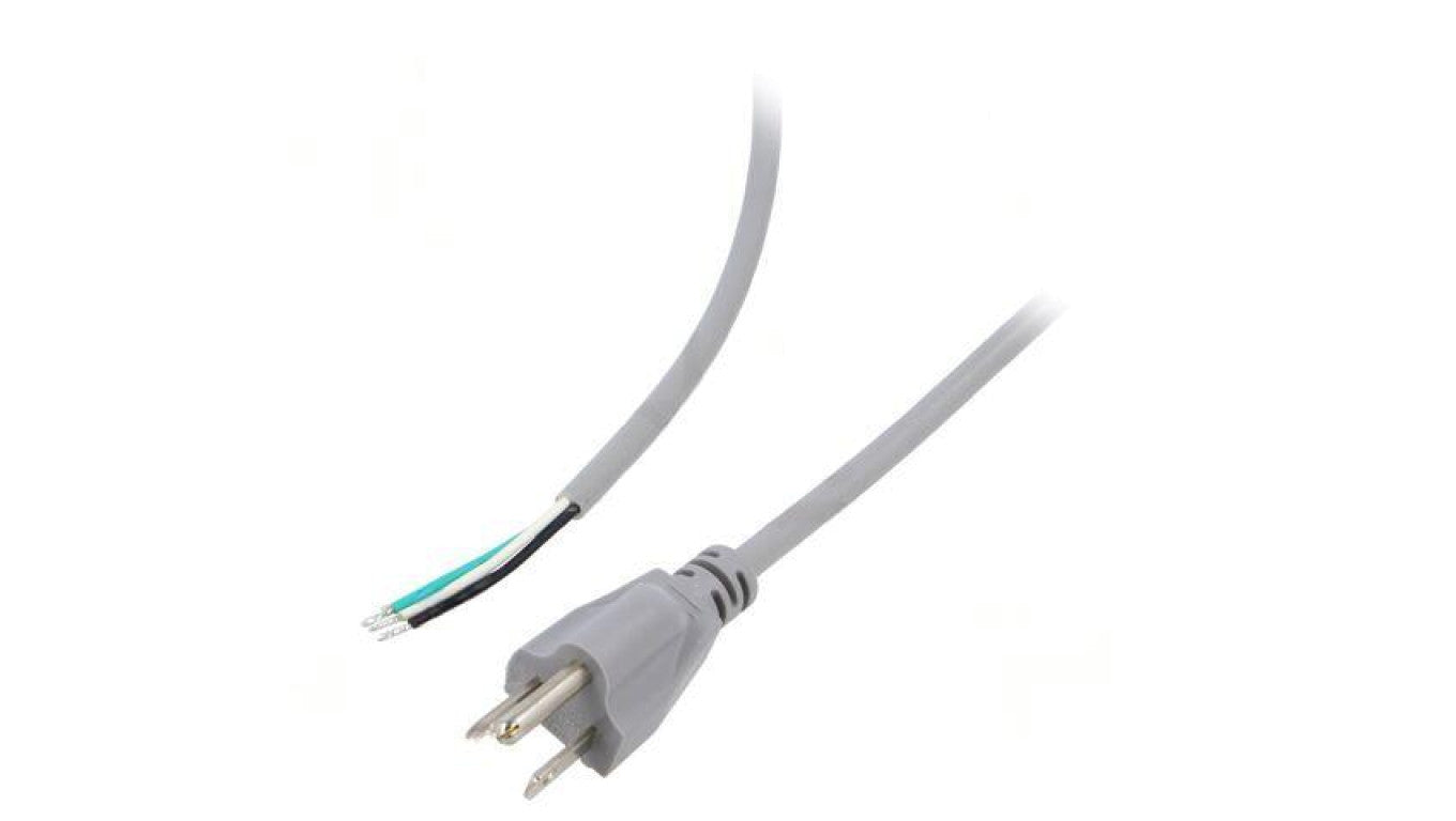 Kabel: 3x18AWG, NEMA 5-15 (B) wtyk, 2m, 10A LT202 3XAWG18 105E.C 2.0M GRY