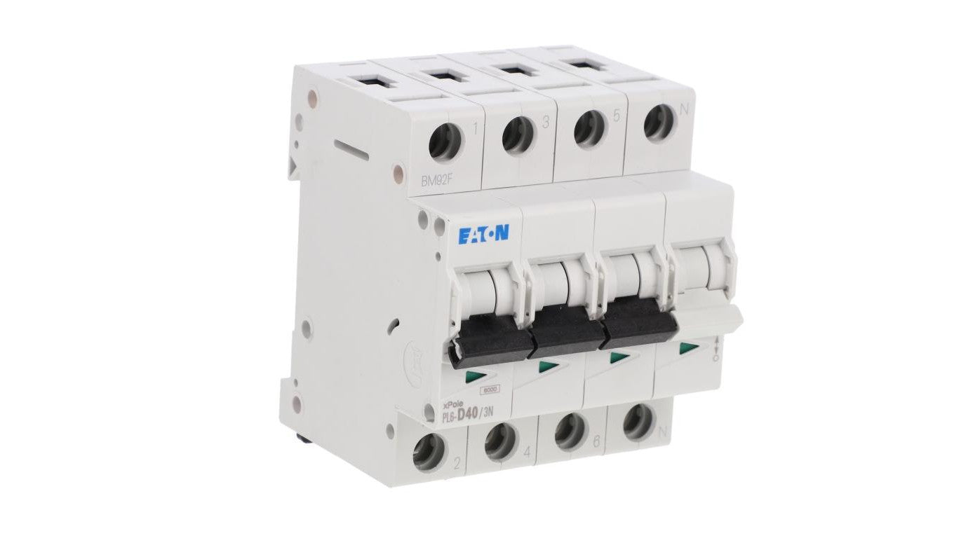 Wyłącznik nadprądowy 3P+N D 40A 6kA AC PL6-D40/3N 165044