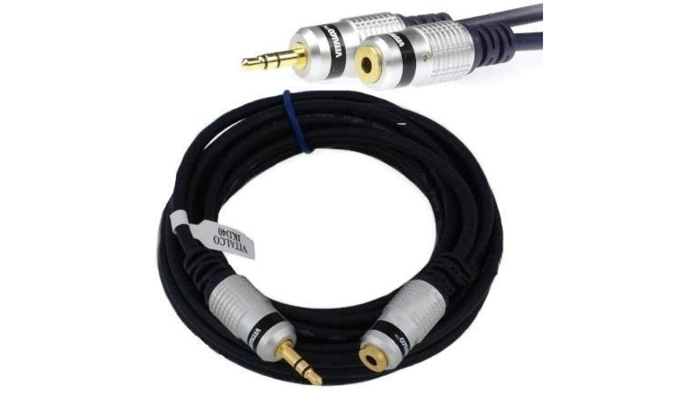 VITALCO JKD40 Przedłużacz Audio AUX mini Jack 3,5mm Stereo (wtyk / gniazdo) 5m