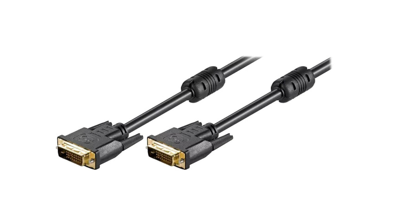 Kabel DVI-D (24+1) wtyk,z obu stron 2m czarny 93110
