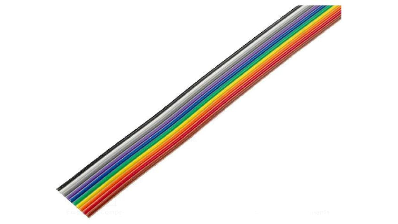 Przewód: wstążkowy 10x26AWG 1,27mm linka Cu nieekranowany PVC 3811/10 (100FT)