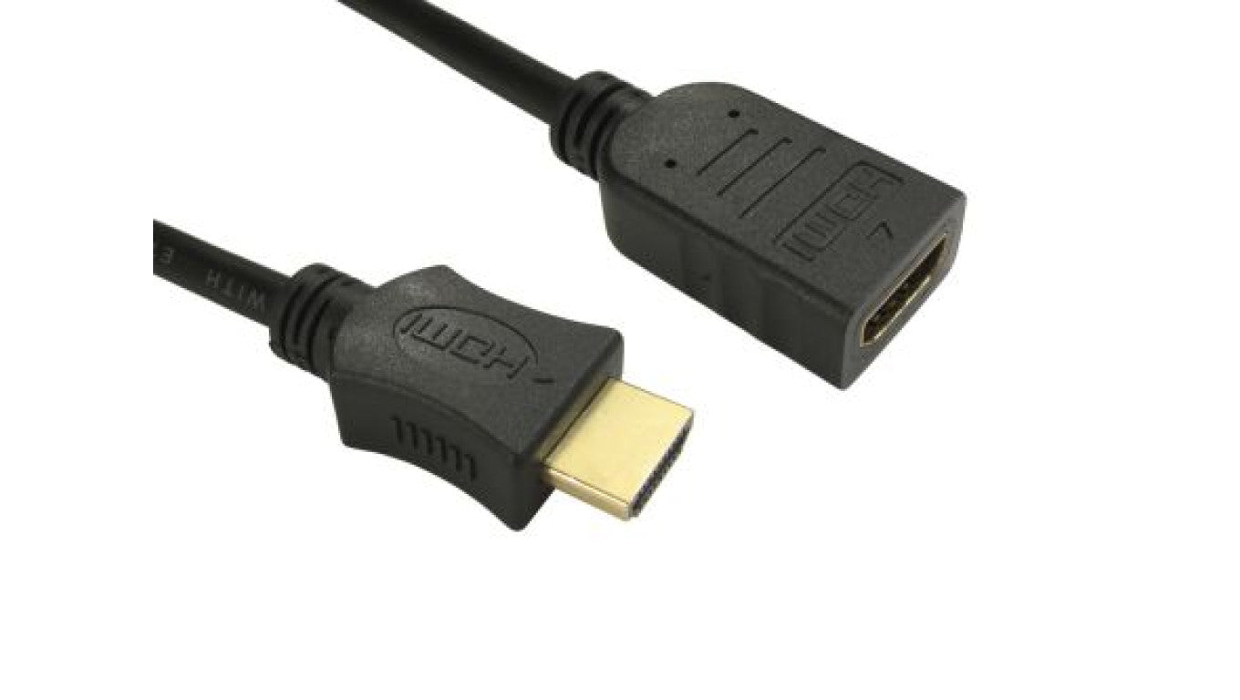 Zespół cyfrowych kabli wideo i monitorowych 0.5m Wtyk HDMI to Żeńskie HDMI Czarny