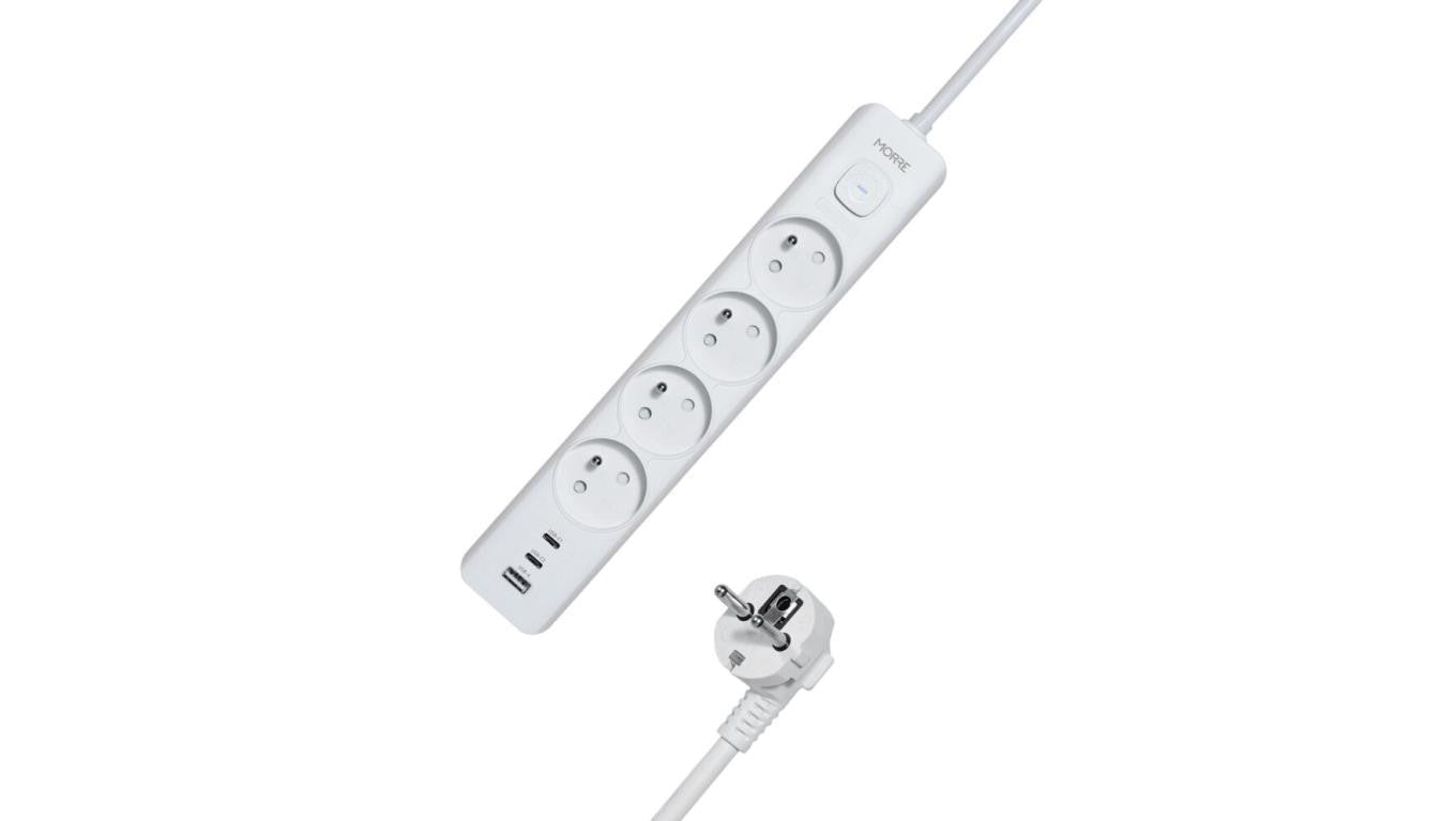 Listwa zasilająca MORRE M406 – 4 gniazda, USB-A 12W, 2x USB-C 12W, 1,5 m